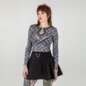 Banned Cupid Clash Mesh Top (Black & White) | Banned Alternative Clothing