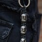 Schlüsselanhänger mit Totenkopfmotiv in Bananenform (Schwarz) | Alternative Accessoires