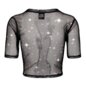 Ghost Opus Mesh Crop T-Shirt (Schwarz) | Alternative Mode, Band-Shirts