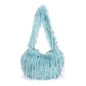 Blue Banana Long Fur Bag (Turquoise) | Alternative Accessories