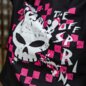 The Offspring Skull Check Crop T-Shirt (Black) | Cropped Band Tees