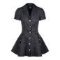 Abito a righe gessate Banned X Blue Banana (nero) | Mini abito gotico