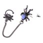 Ohrring mit Spinnennetz-Kette (Schwarz) | Alternative Mode, Gothic-Kleidung