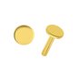 Blue Banana Plasma Gold Threadless Labret Base (Gold) | Threadless Piercing Jewellery