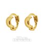 Blue Banana Sterling Gold Moon Clicker Hoops | Blue Banana