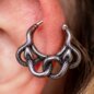 Ohrklicker mit Schlangenmotiv aus Chirurgenstahl von Blue Banana (Silber) | Piercingschmuck