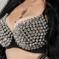 Poizon Industries Cone Spike Studded Bra Top, Alternative Clothing