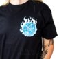 Official Bring Me The Horizon Blue Flame Globe T Shirt | BMTH Band Merch