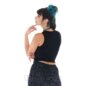 Jawbreaker Pentagram Straps & Rings Crop Top (Black) | Alternative Fashion, Goth Clothing