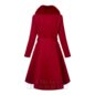 Blutendes Herz Roter Pelzkragenmantel | Vintage Mode