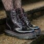 Stivali Dr Martens Jadon Patent Platform (Nero/Rosa) | Stivali Dr Martens alternativi