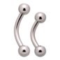 Blue Banana Surgical Steel Curved Barbell (Silver) | Body Piercing Jewellery