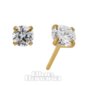 Blue Banana Plasma Gold Lab Diamond 3mm Threadless Top (Gold) | Blue Banana Piercing