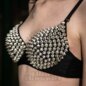 Poizon Industries Cone Spike Studded Bra Top, Alternative Clothing