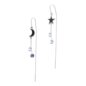 Blue Banana Moon & Star Earrings (Black) | Gothic Earrings