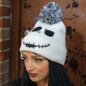 Nightmare Before Christmas Jack Skellington Face Knitted Hat | Blue Banana