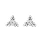 Blue Banana Surgical Steel Triangle Threadless Top Set (Silver)| Body Piercing Jewellery