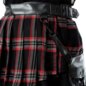 Poizen Industries Phantom Highlander Skirt (Black/Red) | Gothic Summer Clothing