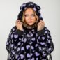 Banned Nanami Kawaii Hearts Hoodie (Black/Purple) | Blue Banana