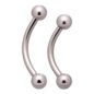 Blue Banana Surgical Steel Curved Barbell (Silver) | Body Piercing Jewellery