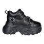 Bleeding Heart Skull Chain Trainers (Black) | Alternative Footwear