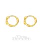 Blue Banana Sterling Gold Moon Clicker Hoops | Blue Banana