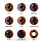 Auge von Sauron – 90 Tage wiederverwendbare rot-gelbe farbige Kontaktlinsen, Coloured Contacts UK
