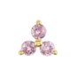 Blue Banana 14K Gold Cubic Zirconia Triangle Threadless Top (Pink)| Body Piercing Jewellery