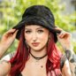 Blue Banana Fluffy Bucket Hat (Black) | Alternative Accessories