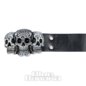 Cinturon de 3 calaveras Blue Banana (negro) | Gothic Accessories