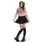 Banned Haut Court En Filet BFF Skull Rosa | Haut En Maille Gothique