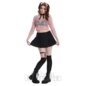 Banned Haut Court En Filet BFF Skull (Rosa)