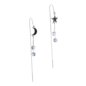 Blue Banana Moon & Star Earrings (Black) | Gothic Earrings