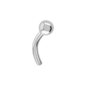 Blue Banana Polished Titanium Threadless Curved Bar 3mm Ball (Silver) | Threadless Piercing jewelry