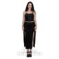 Banned Velvet Bat Stigmata Midi Skirt (Black) | Blue Banana
