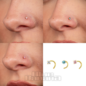 Blue Banana Pvd Gold 3er-Pack verschiedene juwelenbesetzte Nasenstecker (Gold/Mehrfarbig)| Körperpiercing-Schmuck