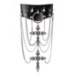 Halsband mit blauen Bananenspitzen und Kreuzen (Schwarz) | Alternative Accessoires