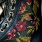 Dr Martens Floral Wanama Sinclair Boot (Black) | Alternative Boots
