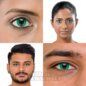 Reptiliengrüne farbige Kontaktlinsen mit Sehstärke, Animal Lens UK