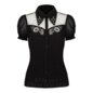Blusa Danica de Hell Bunny (negra) | Blue Banana
