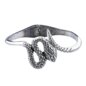 Armband aus Stahl mit Schlangenverschluss und blauer Bananenform (Silber) | Alternative Accessoires