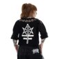 Heartless Ouija Spirit Bat Open Sleeve Crop Top (Black) | Blue Banana