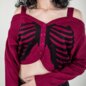 Banned Ligeia Cardigan (Burgundy & Black) | Banned Alternative Clothing