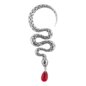 Blue Banana Surgical Steel Winding Snake Ear Weight (Silver) | Body Piercing Jewellery