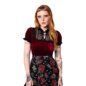 Hell Bunny Mourning Top (Burgundy) | Blue Banana