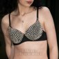 Poizon Industries Cone Spike Studded Bra Top, Alternative Clothing