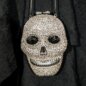 Blue Banana Crystal Skull Bag (Silver) | Alternative Handbags