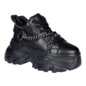 Bleeding Heart Skull Chain Trainers (Black) | Alternative Footwear