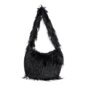 Blue Banana Long Fur Bag (Black) | Alternative Accessories