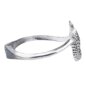 Armband aus Stahl mit Schlangenverschluss und blauer Bananenform (Silber) | Alternative Accessoires